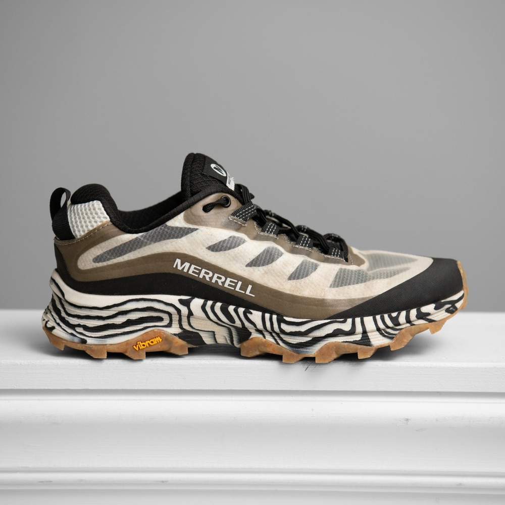 Merrell Moab SpeedHiking Shoes W Sz 9 Zebra Black White GorpCore Trail Utility
